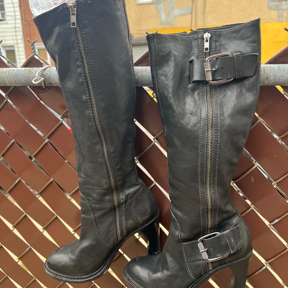 Vera Wang Lavender Label Black Over the Knee Boots